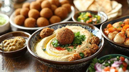 Delicious Middle Eastern Feast: Hummus, Falafel and More