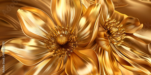 Elegant Gold Floral Bouquet
