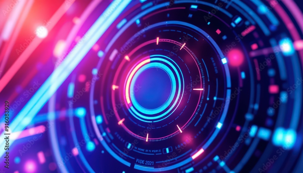 Abstract Neon Technology Background. Abstract Neon Technology Background.