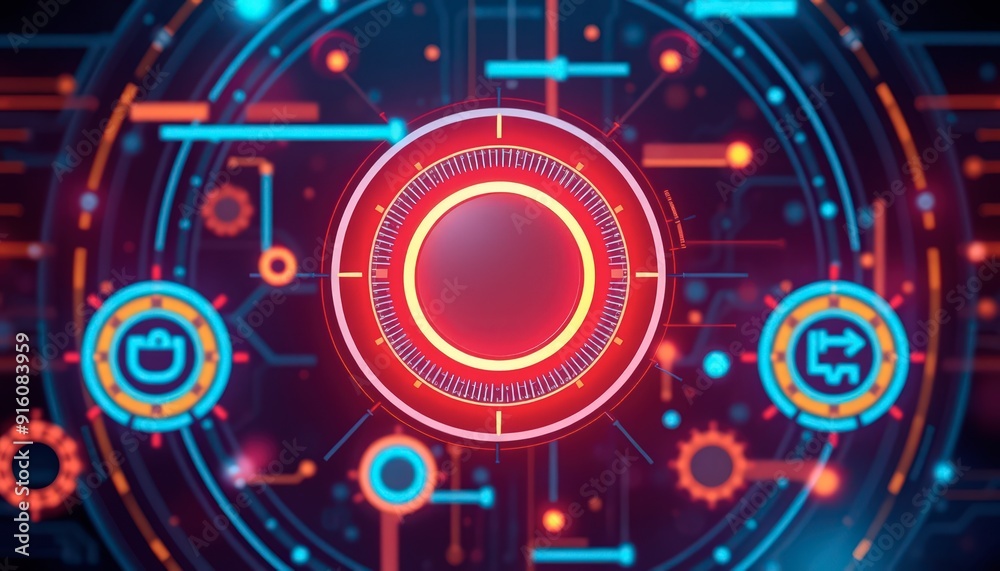 Abstract Tech HUD Interface Design. Abstract Tech HUD Interface Design.