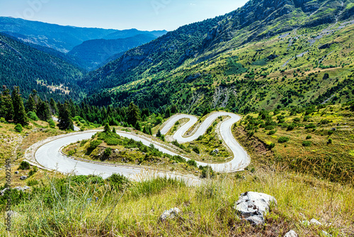 View from one of the highest roads in Greece, the Baros pass. photo