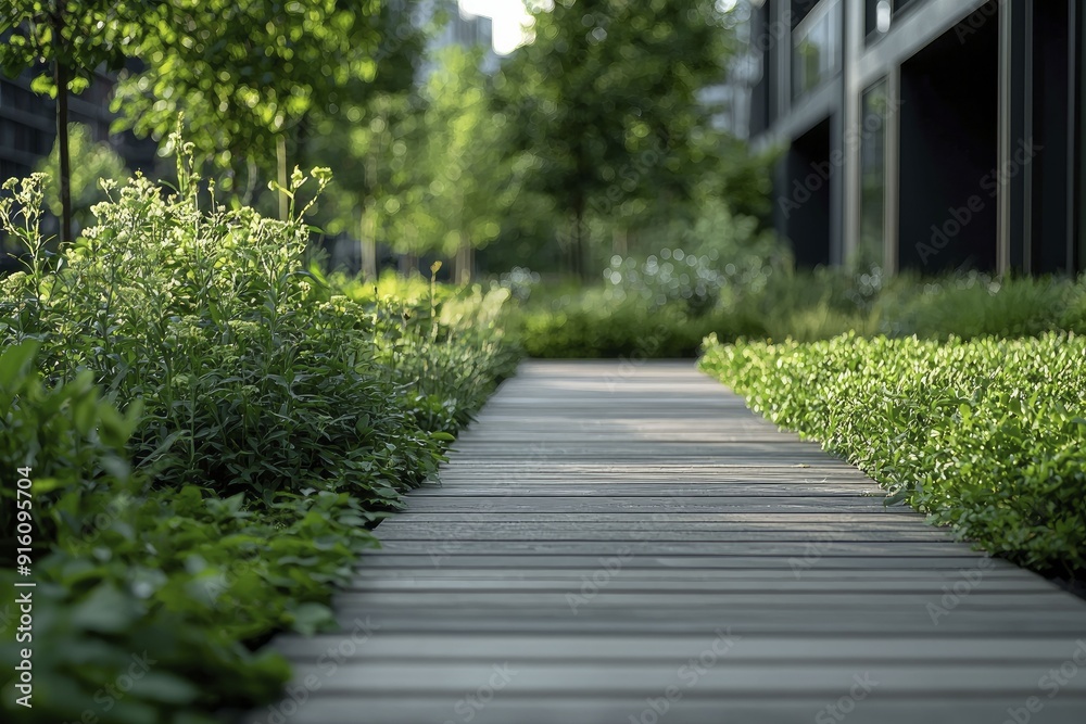 Eye-catching digital catalog layout showcasing green spaces and modern facilities in an urban setting Eye-catching digital catalog layout showcasing green spaces and modern facilities in an urban setting