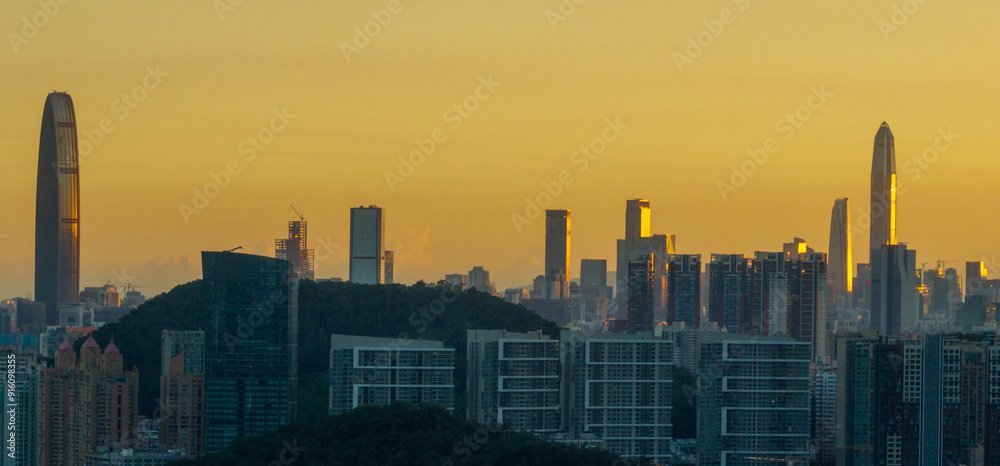 Obraz premium Aerial view of landscape in shenzhen city, China