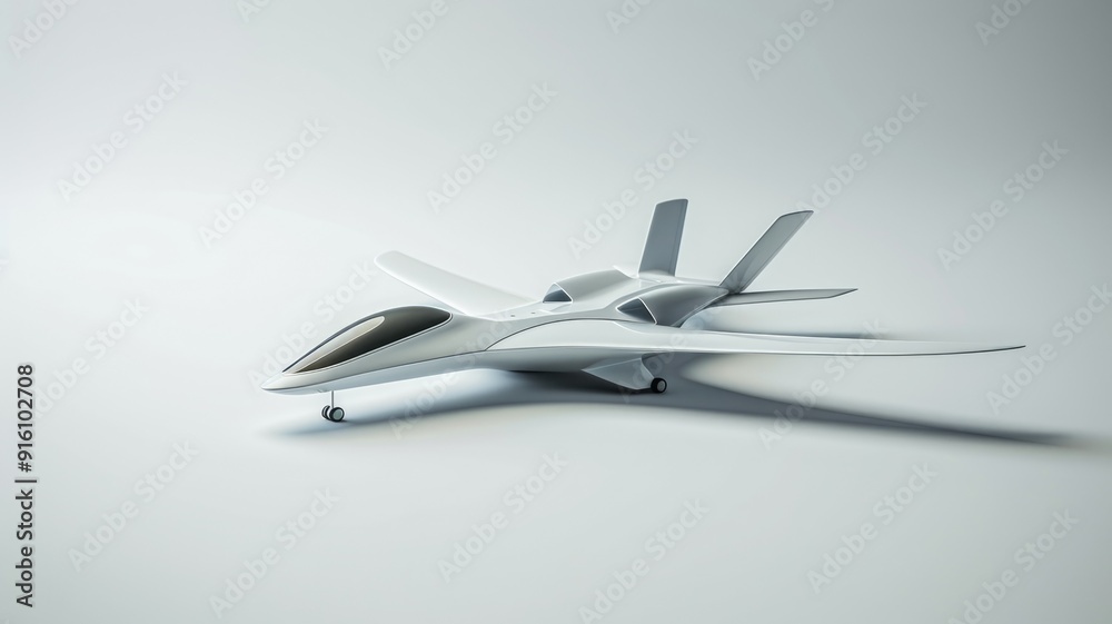 Sleek, futuristic white private jet with smooth design, twin tail fins, and large wingspan