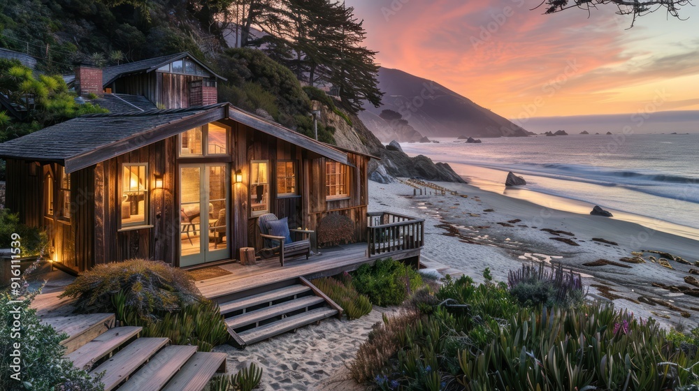 Coastal Cabin at Sunset Coastal Cabin at Sunset