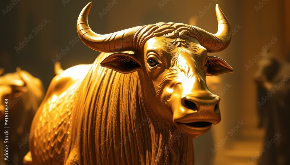 Golden Bull Statue.