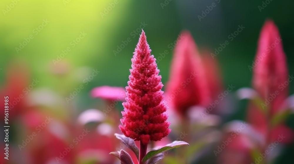 Closeup of a Pink Flower with a Green Background