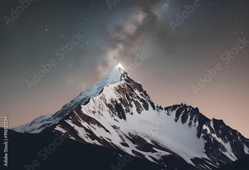 galaxy behide the mountains