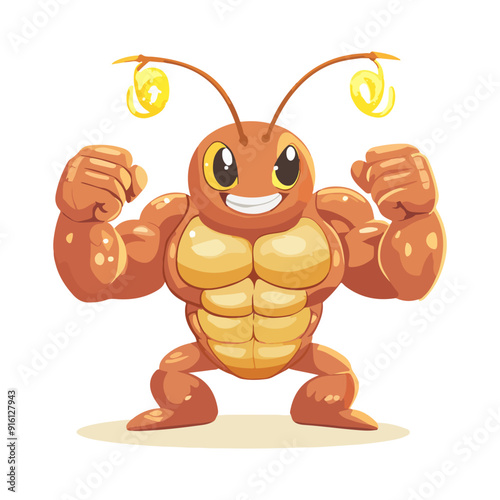 vector illustration icon about muscular animals