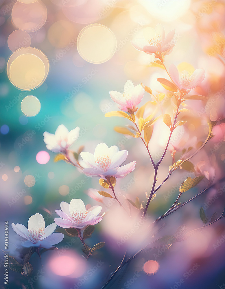 Pastel Bokeh Floral Background Pastel Bokeh Floral Background