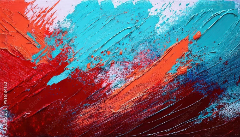 Vibrant Abstract Acrylic Painting with Bold Colors Vibrant Abstract Acrylic Painting with Bold Colors