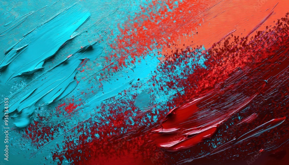 Vibrant Abstract Art with Red and Blue Textures Vibrant Abstract Art with Red and Blue Textures