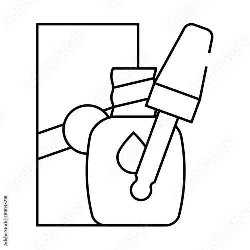 cosmetic oil for facial skin line icon vector. cosmetic oil for facial skin sign. isolated contour symbol black illustration