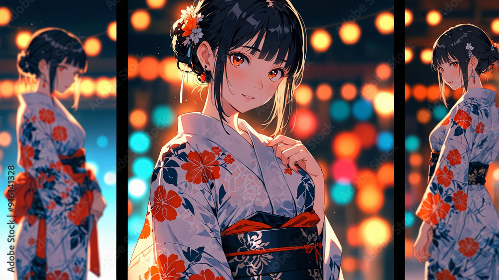 Traditional Japanese Female in a Kimono 