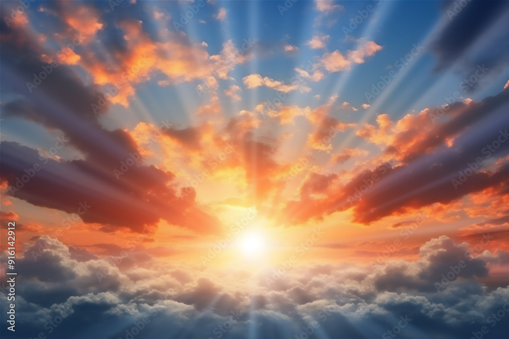 Sky In sunset with dramatic beautiful clouds version 39 Sky In sunset with dramatic beautiful clouds version 39