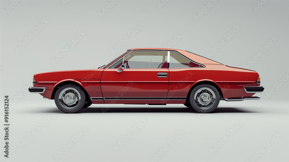 red car on a white background generate by AI red car on a white background generate by AI