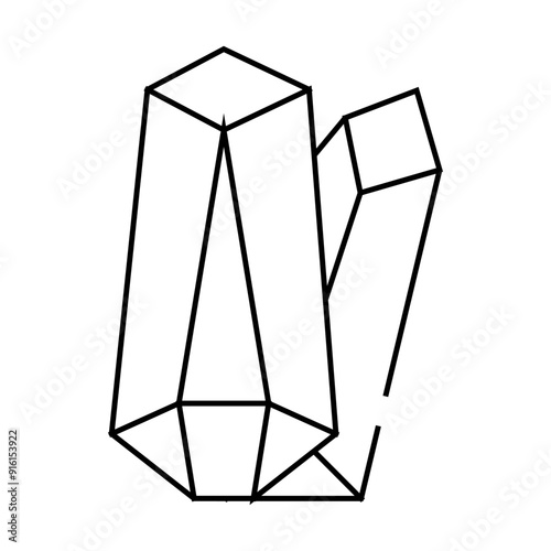 crystals magical stones line icon vector. crystals magical stones sign. isolated contour symbol black illustration