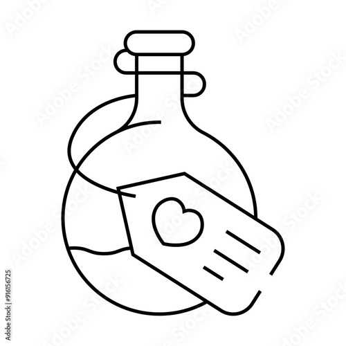 potion magical liquid line icon vector. potion magical liquid sign. isolated contour symbol black illustration