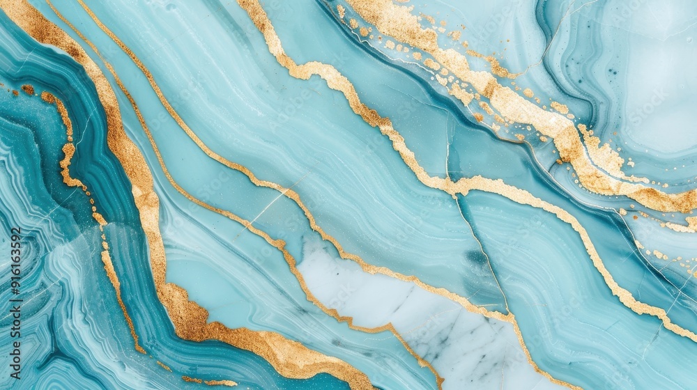 Elegant abstract turquoise blue and gold marble texture background, detailed close-up with rich colors and organic patterns. Elegant abstract turquoise blue and gold marble texture background, detailed close-up with rich colors and organic patterns.