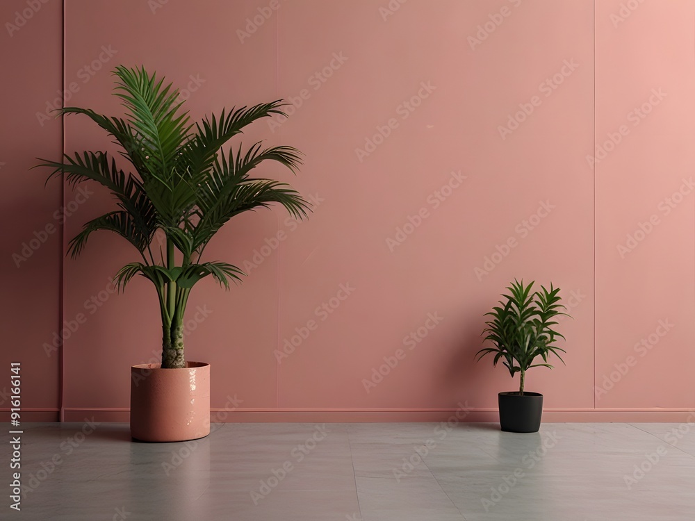 Fototapeta premium green plant in a modern interior