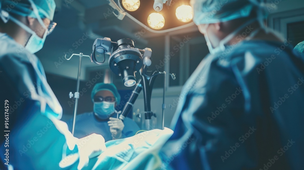 Surgeons in Operating Room Performing a Procedure