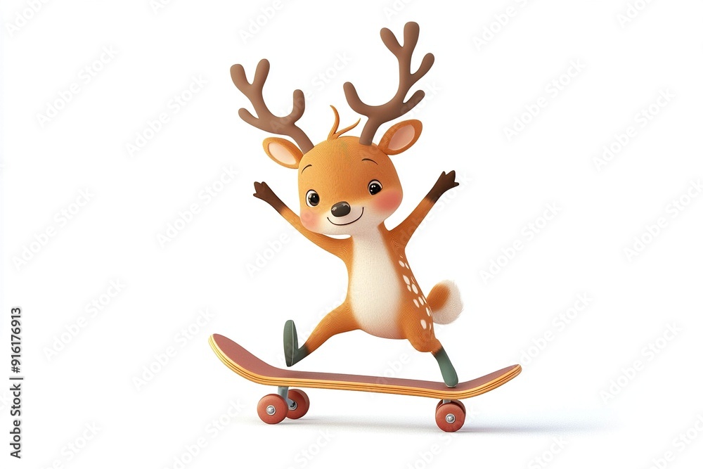 Deer on skateboard Deer on skateboard