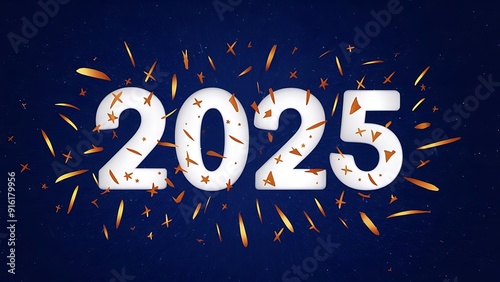 Happy new year 2025. photo