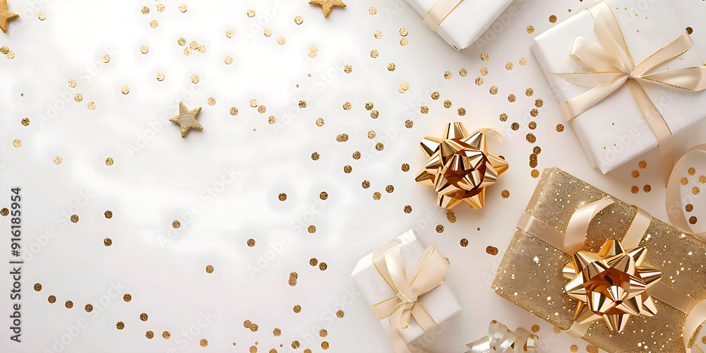 Various luxury gift boxes, with golden color, top view. Anniversary celebrations, Christmas, wedding, etc. Various luxury gift boxes, with golden color, top view. Anniversary celebrations, Christmas, wedding, etc.