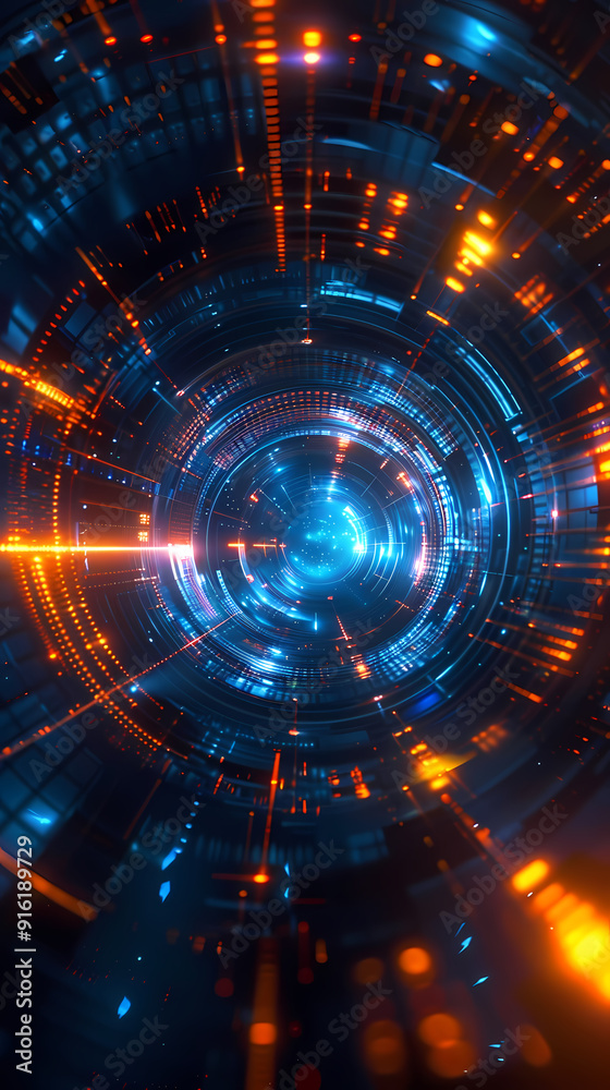 Sci-fi future, exploration of the digital world Sci-fi future, exploration of the digital world