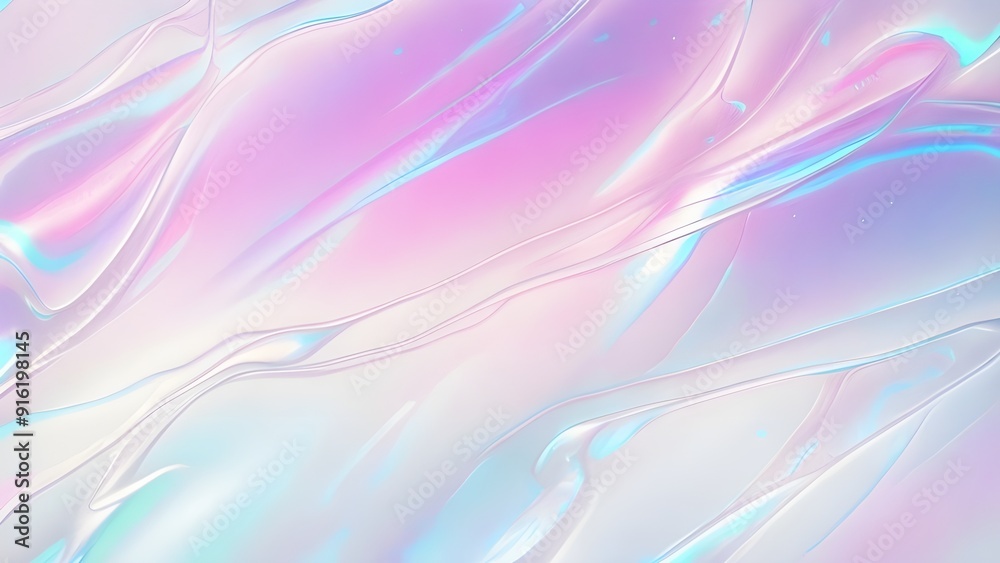 Holographic background seamless trendy iridescent light foil texture. Soft holographic pastel unicorn marble background pattern. Modern pearlescent blurry abstract swirl illustration.
Holographic background seamless trendy iridescent light foil texture. Soft holographic pastel unicorn marble background pattern. Modern pearlescent blurry abstract swirl illustration.