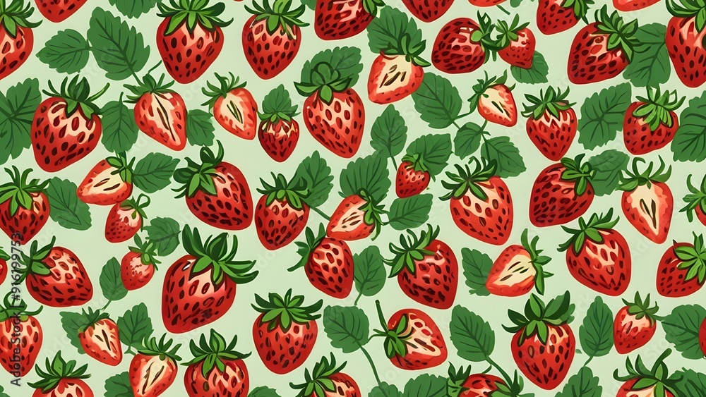 Seamless strawberry background Seamless strawberry background