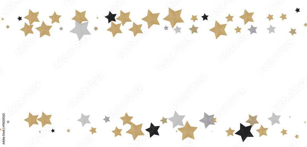 A Shower of Celestial Beauty: 3D Gold Stars Rain Illustration Bedazzles A Shower of Celestial Beauty: 3D Gold Stars Rain Illustration Bedazzles