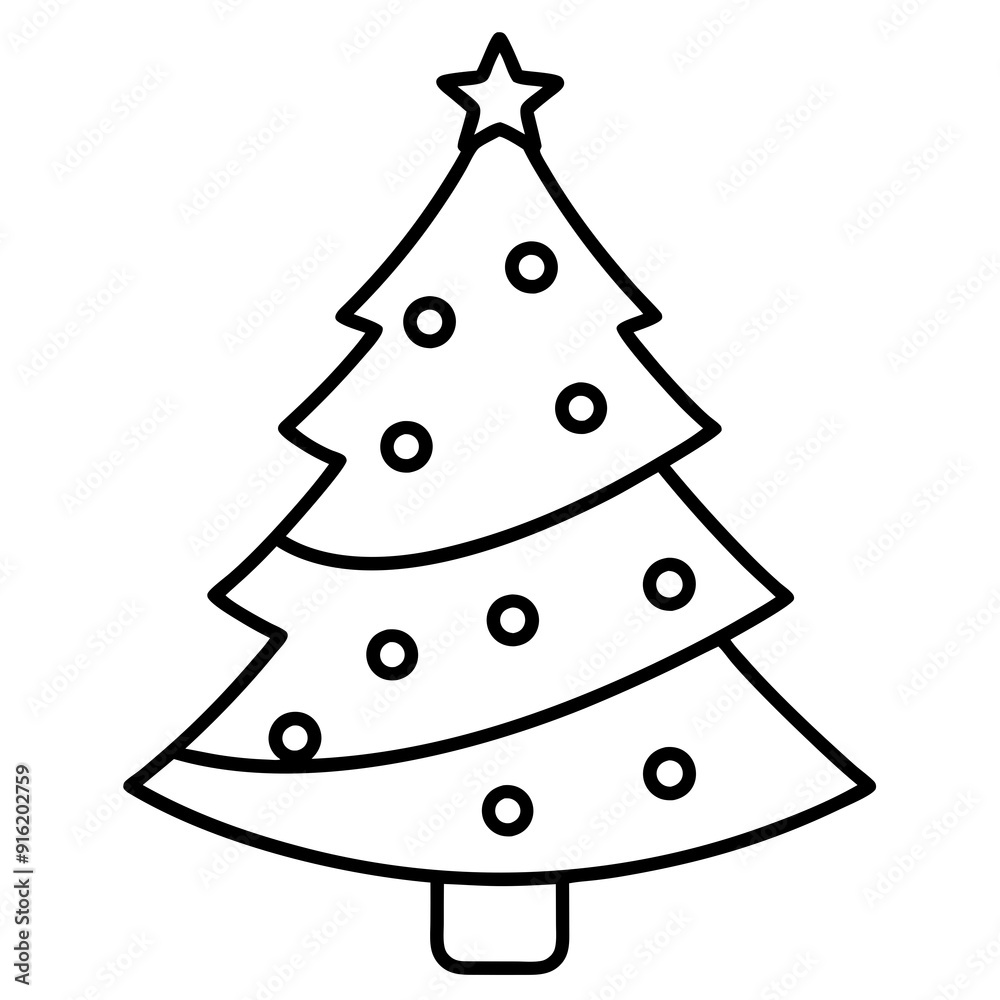 christmas tree with ribbon vector illustration christmas tree with ribbon vector illustration
