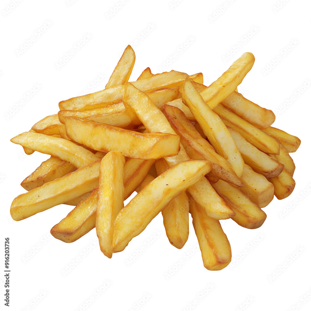 Pile of french fries isolated. Pile of french fries isolated.