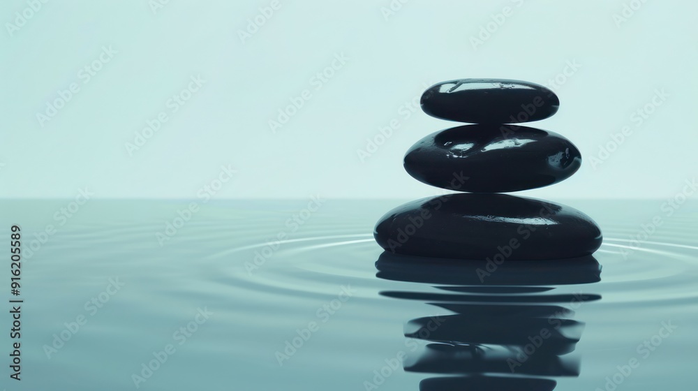 Zen Stones in Water