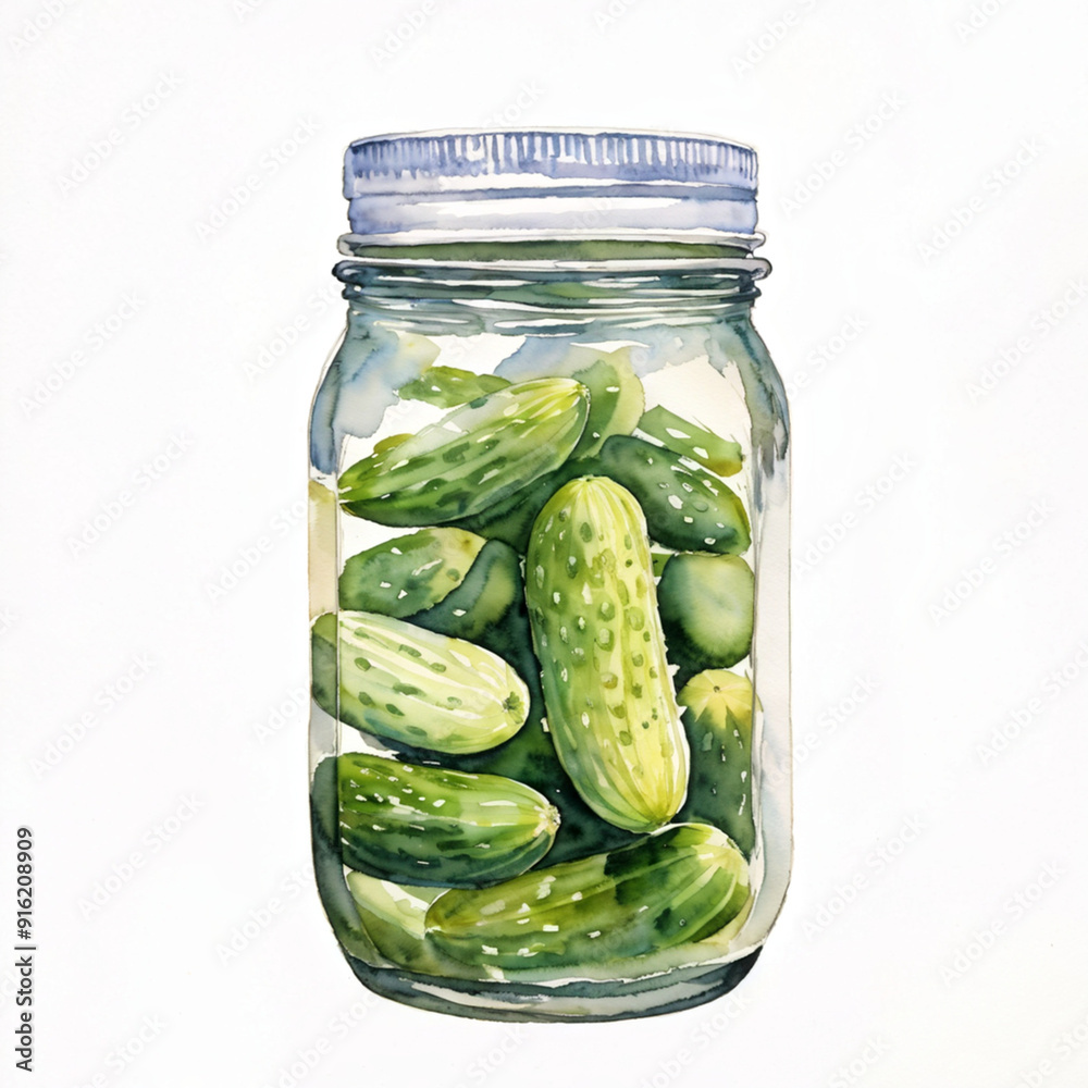 pickled cucumbers in glass jar pickled cucumbers in glass jar