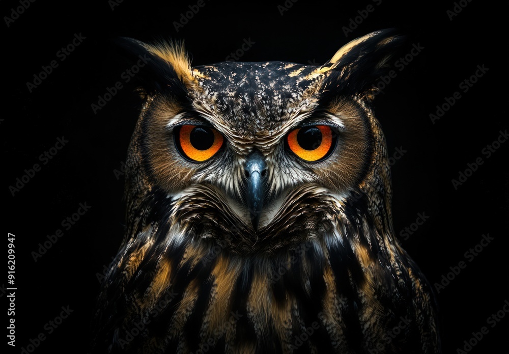 Fototapeta premium Close-up Portrait of a Majestic Owl