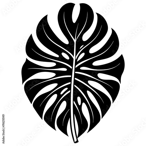 Floral wallpaper with palm leaves