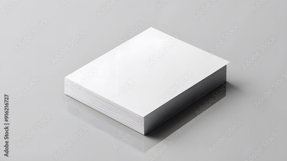 White business card mockup on a simple grey background with subtle reflections White business card mockup on a simple grey background with subtle reflections
