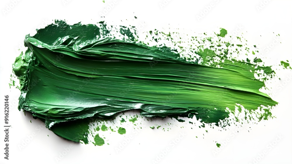 Green Grunge Brush Strokes in Oil Paint, Generative AI Green Grunge Brush Strokes in Oil Paint, Generative AI