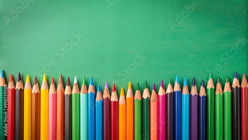 Fondo con l?pices y espacio para texto con concepto de vuelta al colegio, fondo, l?pices