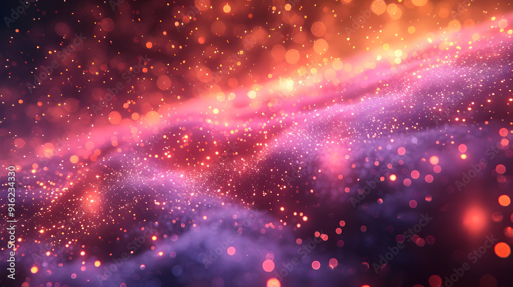 Abstract Background with Pink and Orange Glitter Abstract Background with Pink and Orange Glitter