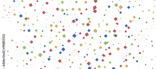  Multicolored confetti on white