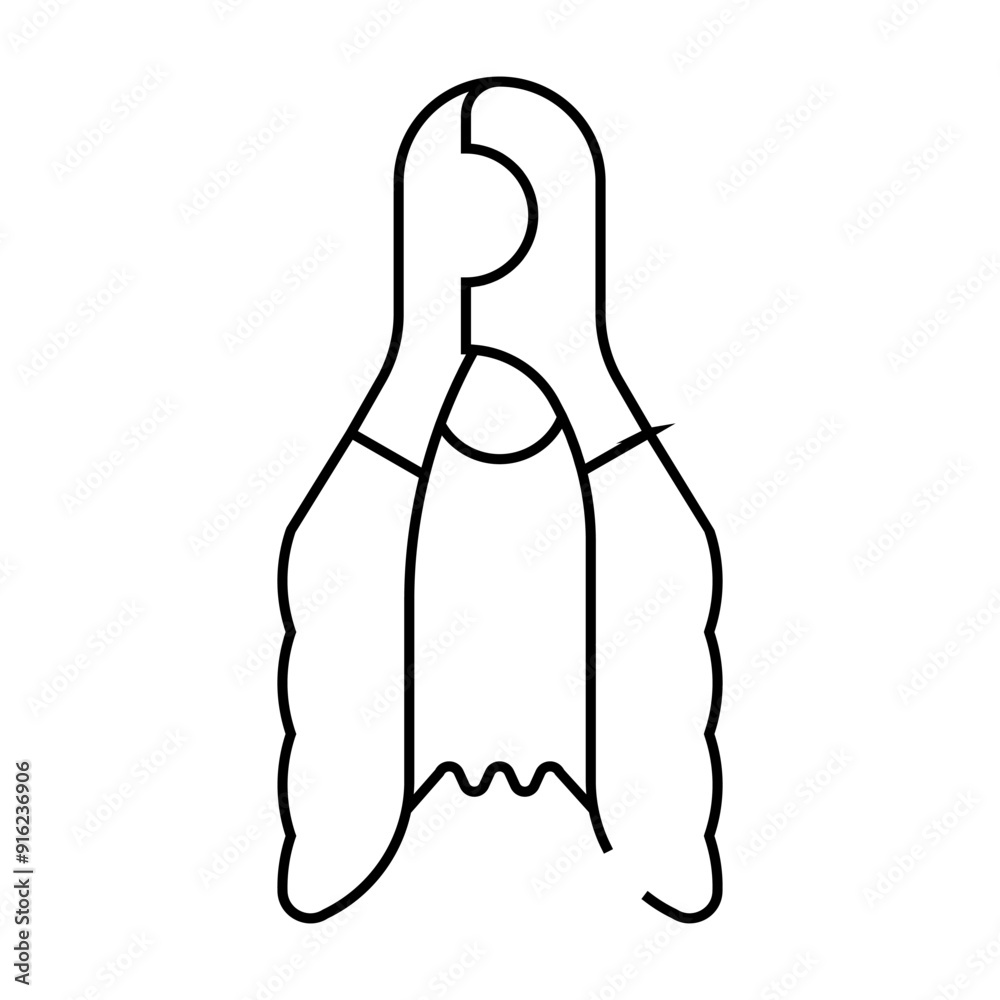 claw trimming scissors line icon vector. claw trimming scissors sign. isolated contour symbol black illustration