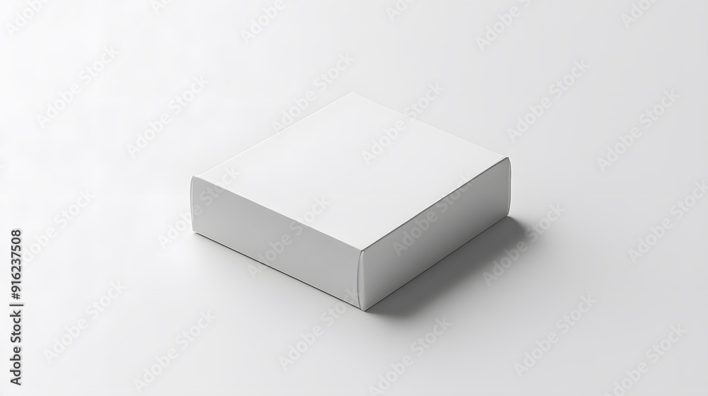 Minimalist white box mockup on a clean white background with no distractions Minimalist white box mockup on a clean white background with no distractions