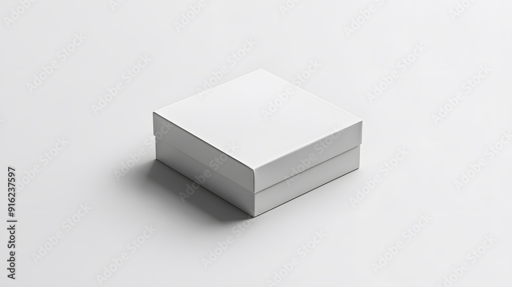 Minimalist white box mockup on a clean white background with no distractions Minimalist white box mockup on a clean white background with no distractions