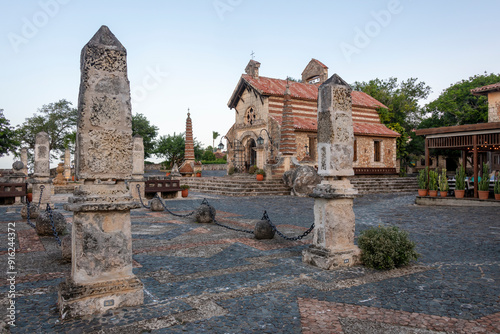 medieval square in La Romana District of Dominican Republic