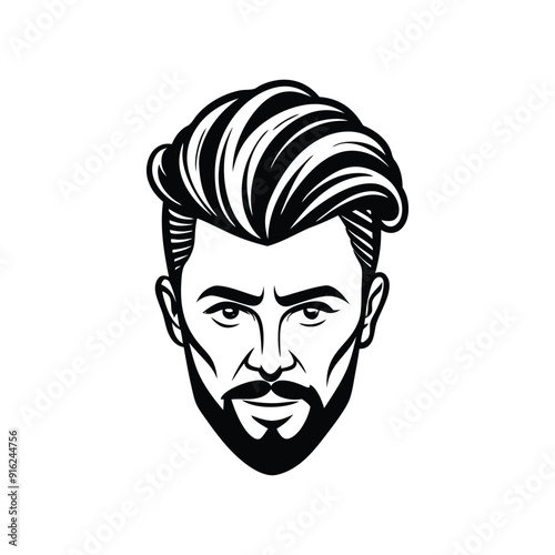 Smiling evil character with a black mask, sketch of a man, cartoon illustration, funny halloween design