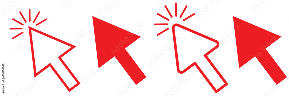 Click icon set. pointer arrow icon. cursor icon vector Click icon set. pointer arrow icon. cursor icon vector