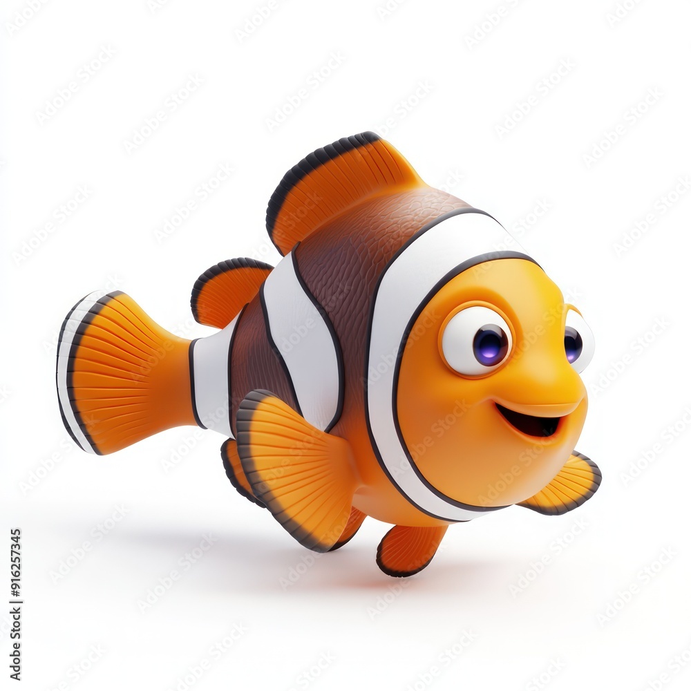 Cute Cartoon Clownfish Cute Cartoon Clownfish